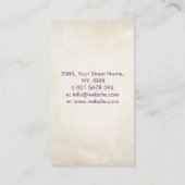 Violetvlam - Paarse vlam Visitekaartje (Achterkant)