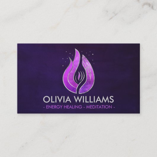 Violetvlam - Paarse vlam Visitekaartje (Voorkant)