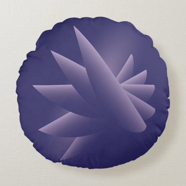Violetvleugels Rond Kussen (Voorkant)