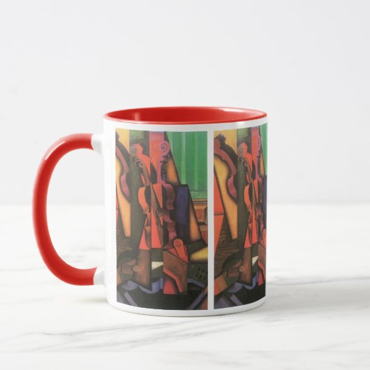 Violin and Guitar van Juan Gris, Cubistische kuns Mok (Links)