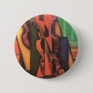 Violin and Guitar van Juan Gris,  Cubistische kuns Ronde Button 5,7 Cm