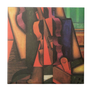 Violin and Guitar van Juan Gris,  Cubistische kuns Tegeltje