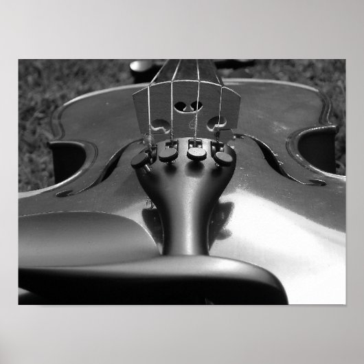 Violin B&W Poster (Voorkant)