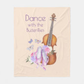 Violin & ballet laat Inspirerend dans zien Fleece Deken (Voorkant)