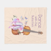 Violin & ballet laat Inspirerend dans zien Fleece Deken (Voorkant (Horizontaal))