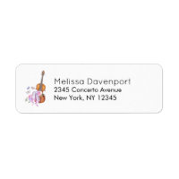 Violin, balletschoenen, bloemen en vlinders