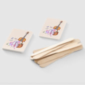 Violin, balletschoenen, bloemen en vlinders handwaaier (Niet-gemonteerd)