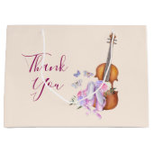 Violin, balletschoenen en vlinders bedankt groot cadeauzakje (Voorkant)