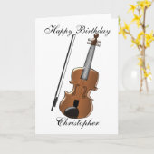 Violin Birthday Kaart (Gele Bloem)