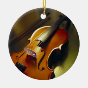 Violin & Bow Close 2 Keramisch Ornament