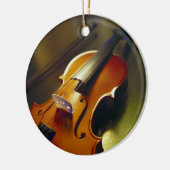 Violin & Bow Close 2 Keramisch Ornament (Links)