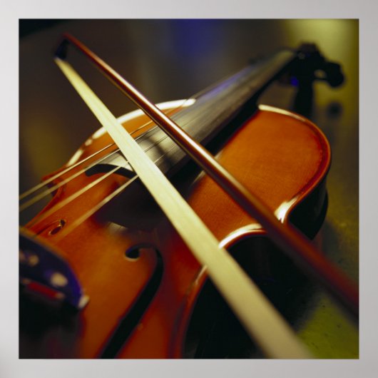 Violin & Bow Close-up 1 Poster (Voorkant)