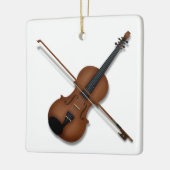 Violin & Bow Elegant Classical Music 2-zijdig Keramisch Ornament (Links)