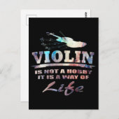 violin briefkaart (Voorkant / Achterkant)