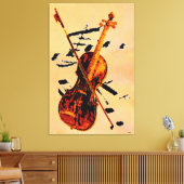 Violin Canvas afdrukken (Insitu (Woonkamer))