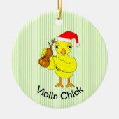 Violin Chick Keramisch Ornament (Voorkant)
