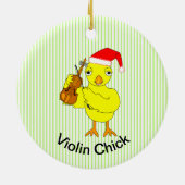 Violin Chick Keramisch Ornament (Achterkant)