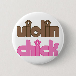 Violin Chick Ronde Button 5,7 Cm