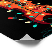 Violin Christmas Graphics Lights Lover Player Viol Poster (Hoek)