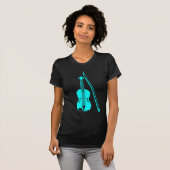 Violin - Cyaan T-shirt (Voorkant volledig)
