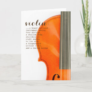 Violin Definition Greeting Card Kaart