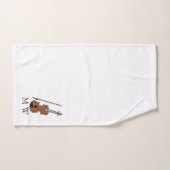 Violin Design Monogrammed (Serviette à main)