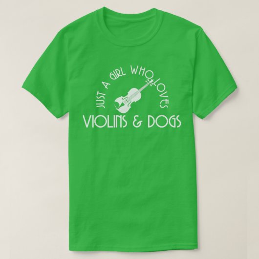 Violin Dog GirlTShirt T-shirt (Design voorkant)
