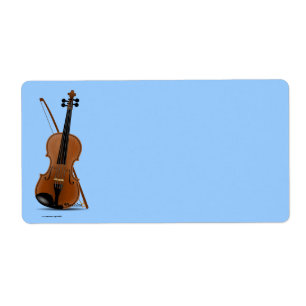 Violin en Bow Etiket