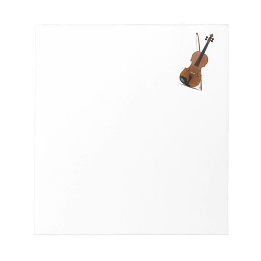 Violin en Bow Notitieblok (Voorkant)