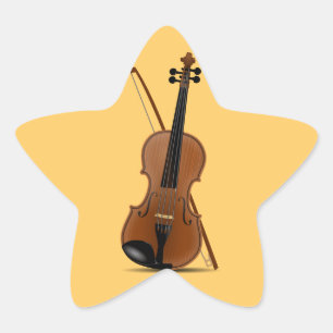 Violin- en buikstervormige sticker