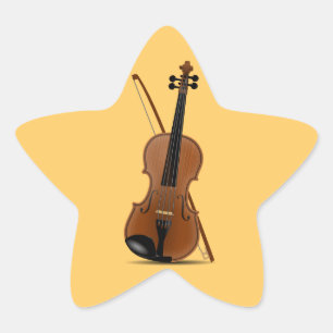 Violin- en buikstervormige sticker