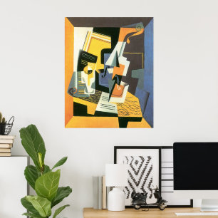 Violin en glas door Juan Gris, Cubisme Poster