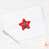 Violin- en kerstontwerp ster sticker (Envelop)