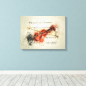 Violin en muziekblad  canvas afdruk (Insitu (Houten vloer))