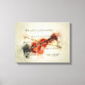 Violin en muziekblad  canvas afdruk (Voorkant)