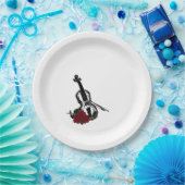 Violin en Rozen Papieren Bordje (Feest)