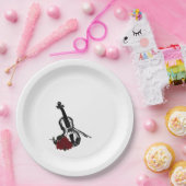 Violin en Rozen Papieren Bordje (Feest)