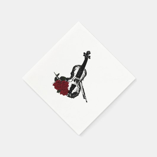 Violin en Rozen Servetten (Hoek)