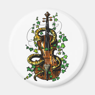 Violin en slang magneet