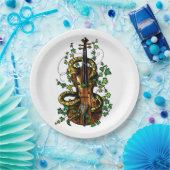 Violin en slang papieren bordje (Feest)