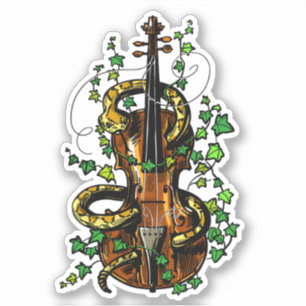 Violin en slang sticker