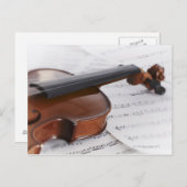 Violin en vel briefkaart (Voorkant / Achterkant)