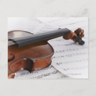 Violin en vel briefkaart