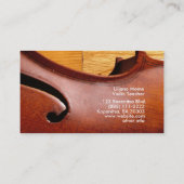 Violin F-Visitekaartjes Sjabloon Visitekaartje (Achterkant)