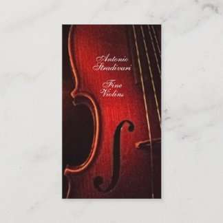 Violin Fine Instrument Maker Luthier Visitekaartje