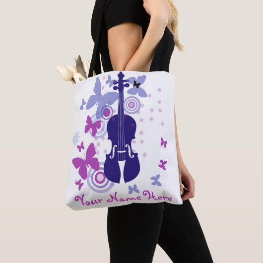 Violin Flutter Tas met uw eigen naam (Dichtbij)