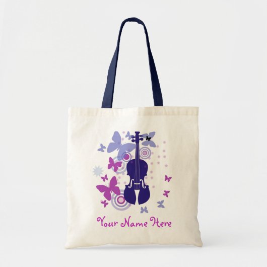 Violin Flutter Tas met uw eigen naam (Voorkant)