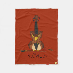 Violin Funny Cute Fleece Deken
