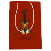 Violin Funny Cute Medium Cadeauzakje (Voorkant)