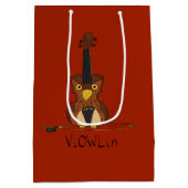 Violin Funny Cute Medium Cadeauzakje (Achterkant)